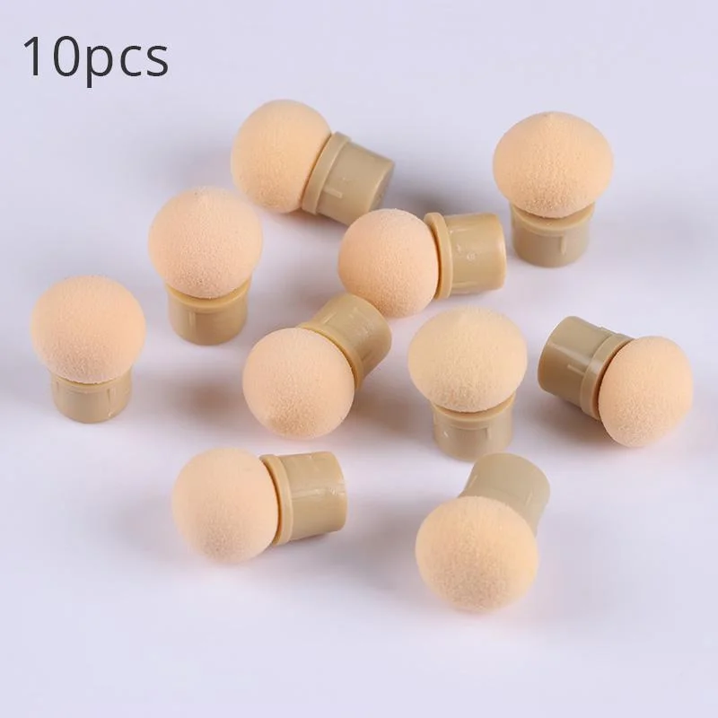 5Pcs Round Replaceable Sponge Heads Shading Pen Dotting Brush Sponge Head Rhinestone Handle Nail Art Brush Nail Painting Tools-Nail Inspo