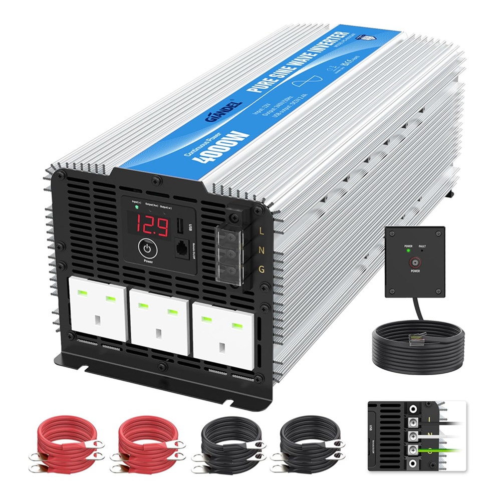 W Heavy Duty Pure Sine Wave Power Inverter Dc Vto Ac V