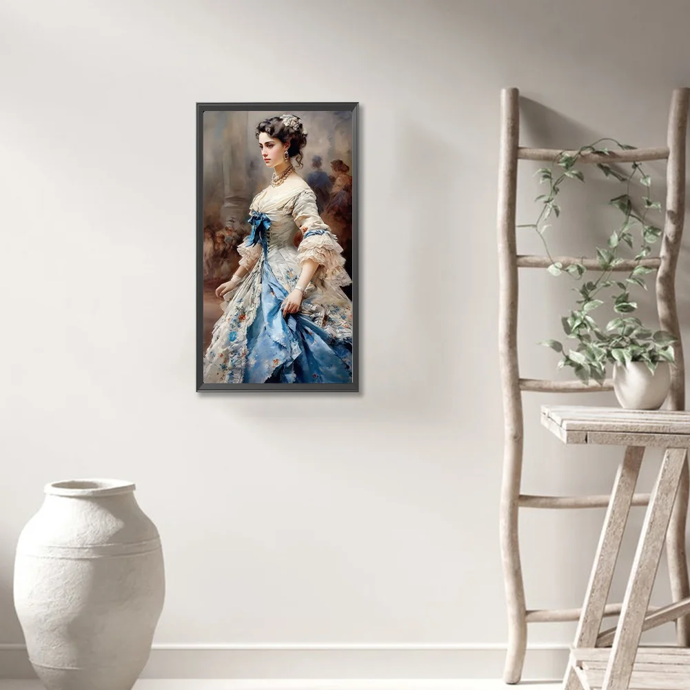 Diamond Painting - Full Round Drill - Elegant Lady(Canvas|30*55cm)