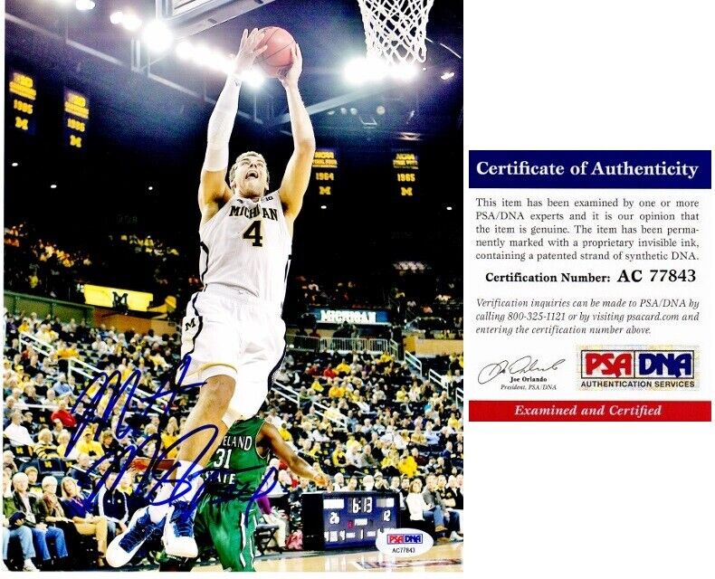 Mitch McGary Signed Michigan Wolverines UM 8x10 inch Photo Poster painting - PSA/DNA COA