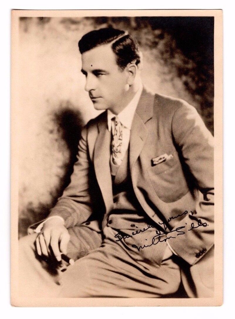 1920's Vintage MILTON SILLS Actor Original Photo Poster painting B&W 5 x 7