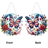 Acrylic 2D Flat DIY US Flag Butterfly Hanging Diamond Art Kits Wall Door Decor (A)