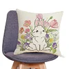 4pcs Easter Pillow Covers 45x45cm Pillowcase for Easter Decor Couch Sofa Bedroom
