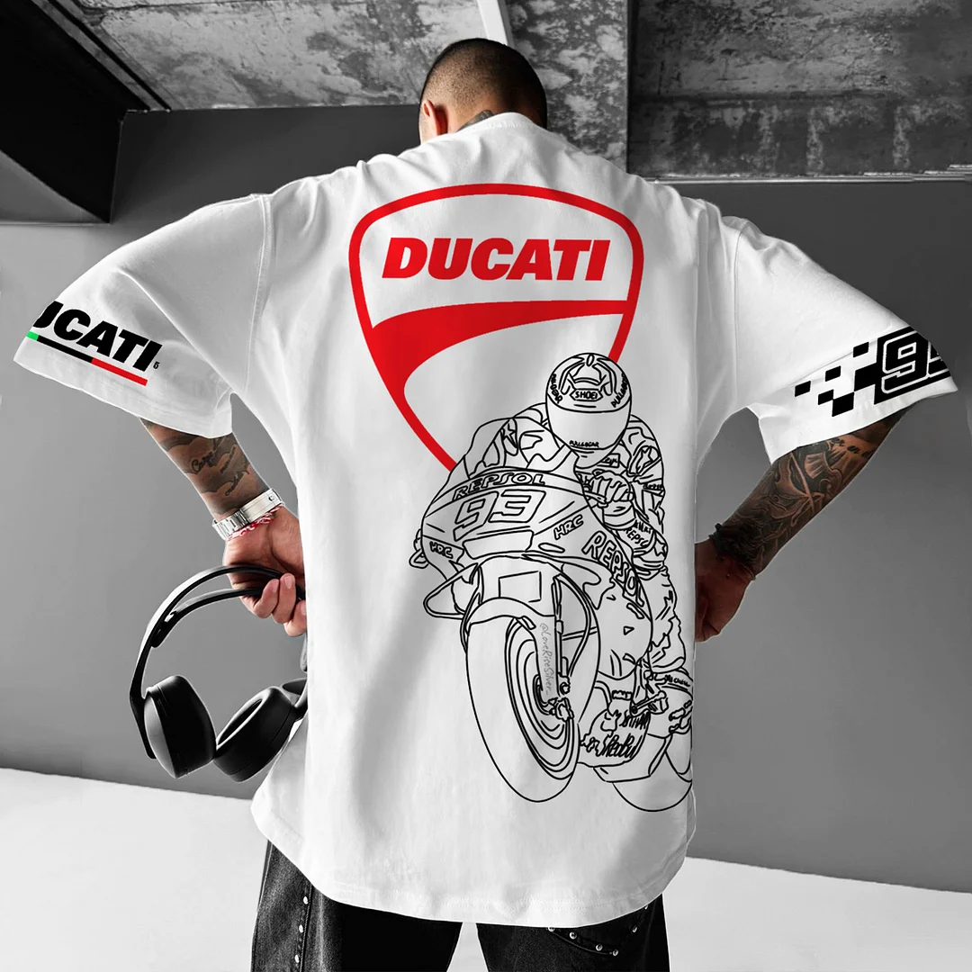 Ducati Corse Oversized T-Shirt - Premium Quality For Motorcycle Enthusiasts