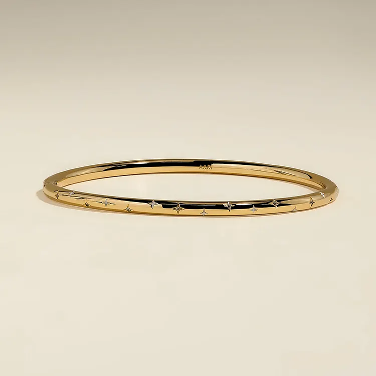 Cosmic Dome Bangle in Gold