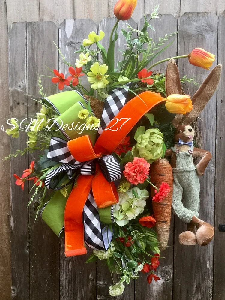 2022 New Easter Decoration - Bunny Wreath, Spring Decor