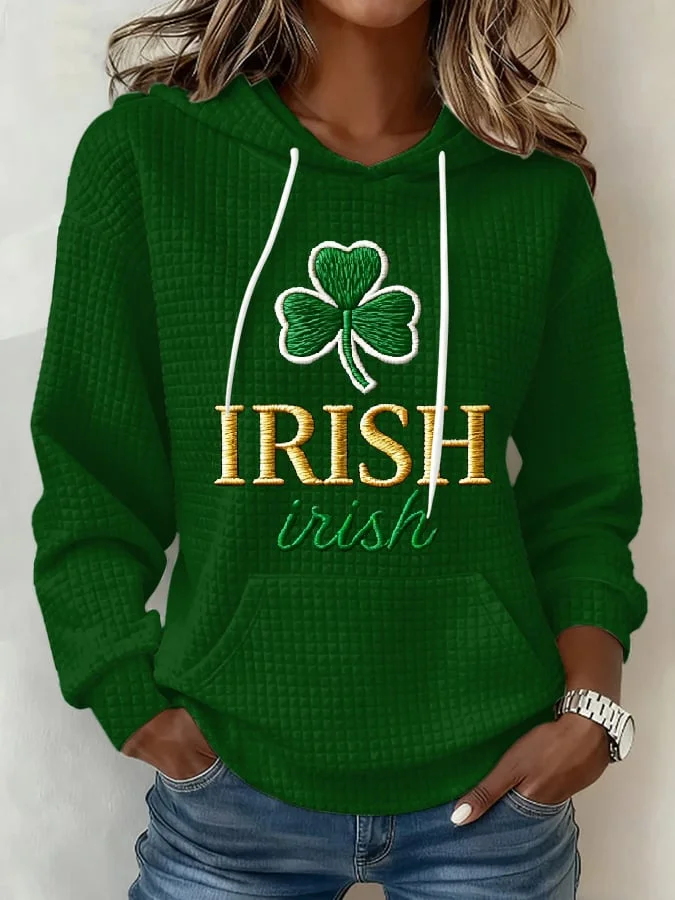 Women'S Casual St. Patrick'S Day Printed Hoodie 
