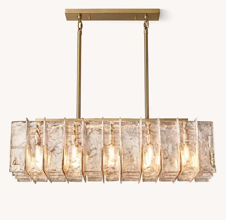 Lattice smoke glass linear chandelier 49" Vjlight