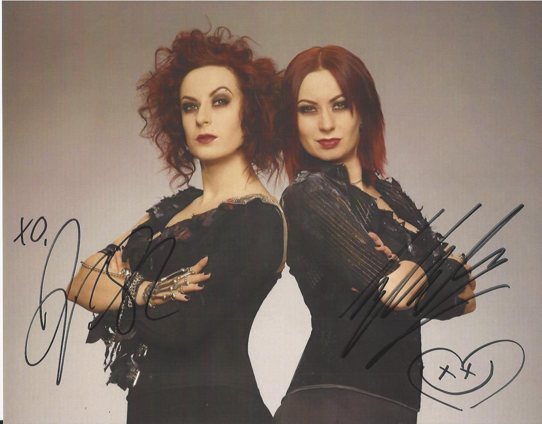 Jen & Sylvia Soska - Twisted Twins signed Photo Poster painting