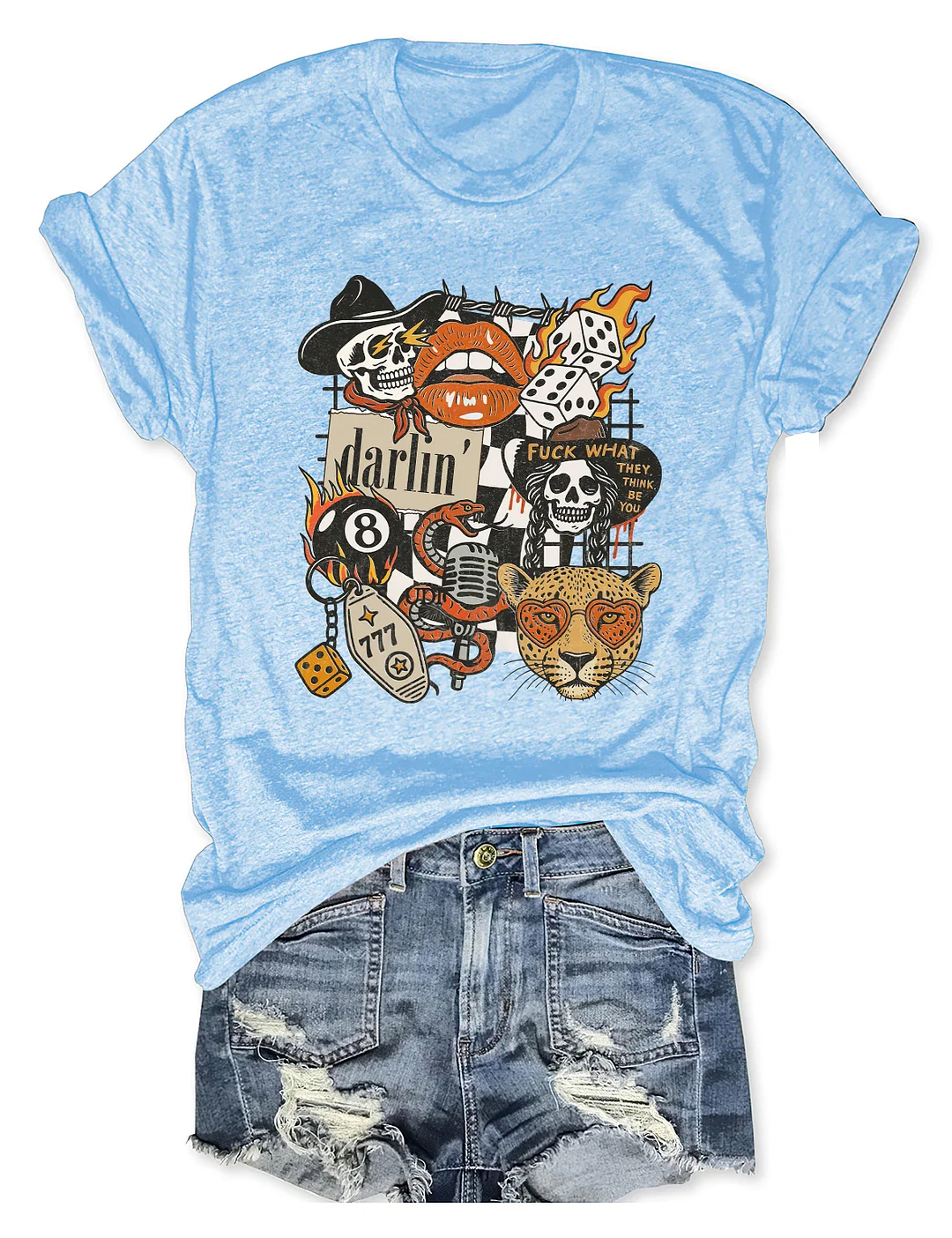 Western Punk Collage T-shirt