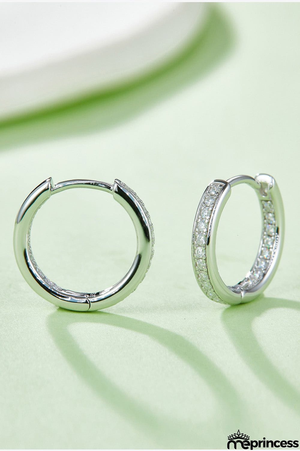 Moissanite 925 Sterling Silver Huggie Earrings