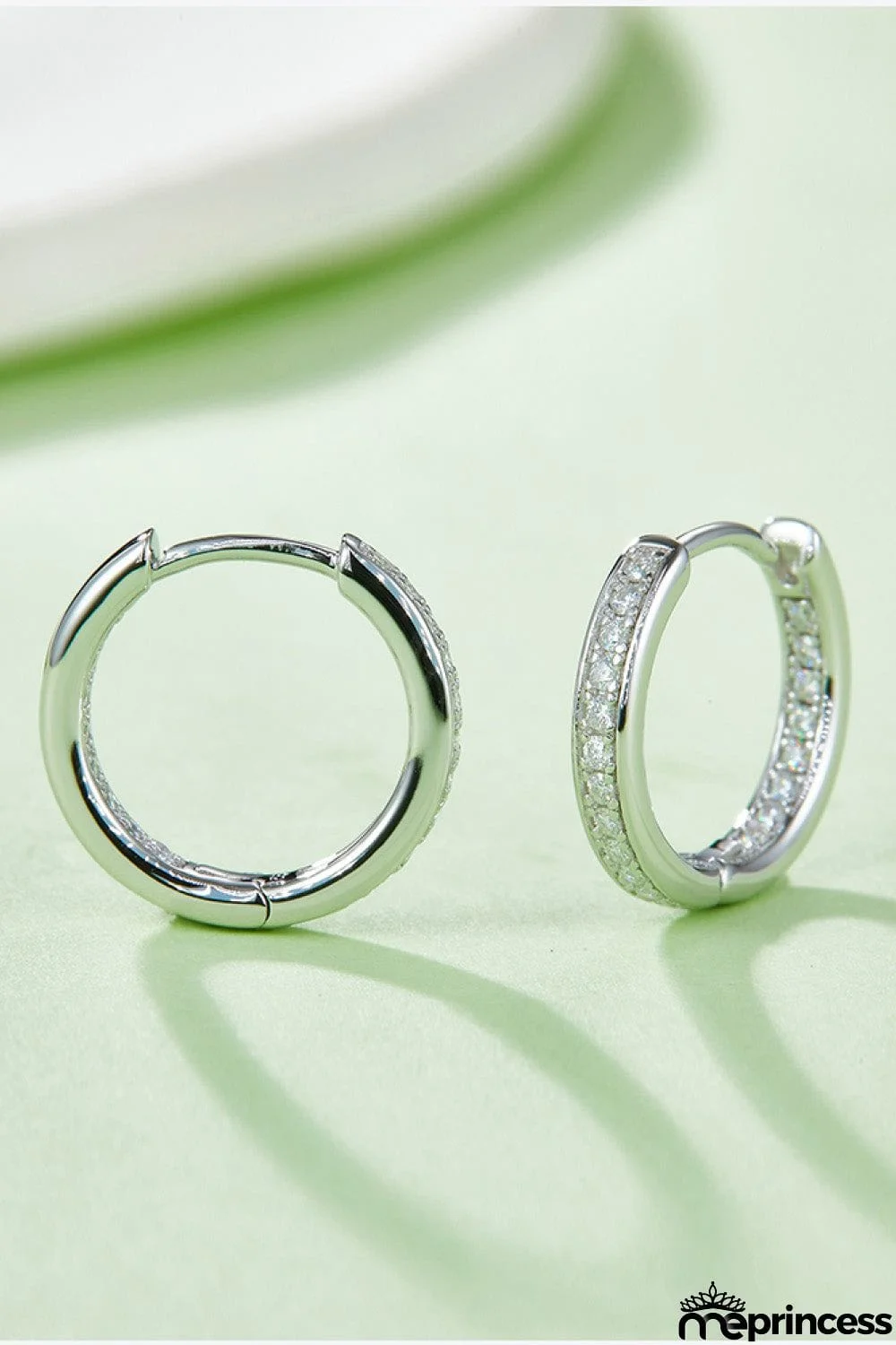 Moissanite 925 Sterling Silver Huggie Earrings