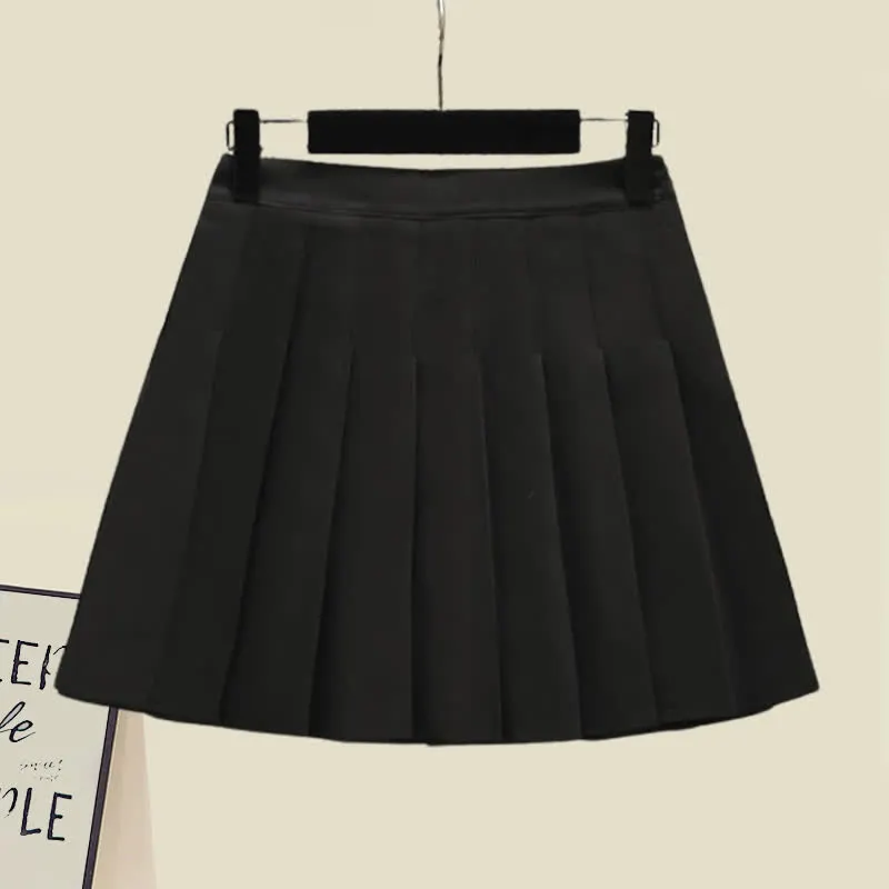 Lapel Shirt Pleated Skirt Two Piece Set
