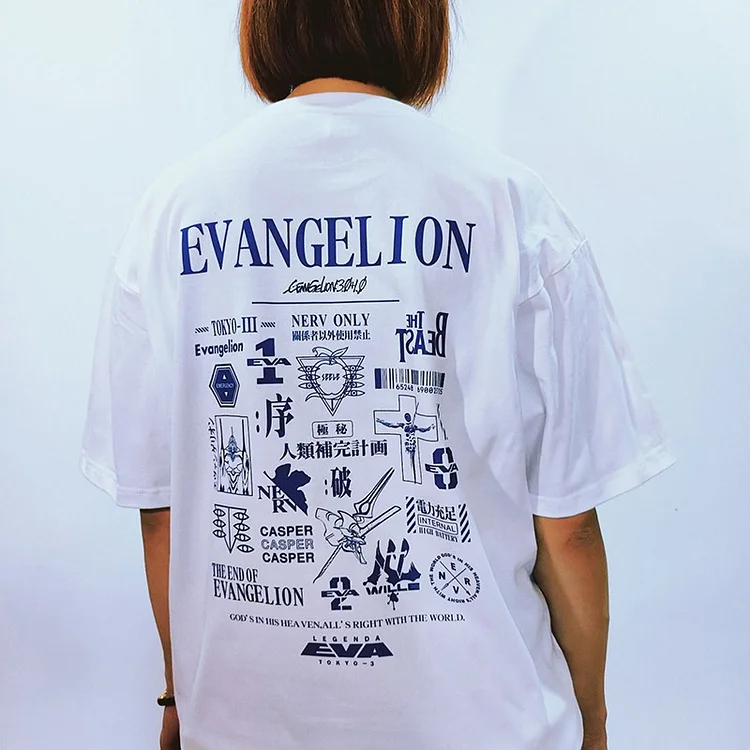 Pure Cotton Neon Genesis Evangelion Logo T-shirt  weebmemes