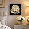 DIY Pearl Painting Rose for Home Wall Decor with Frame(30x30cm)