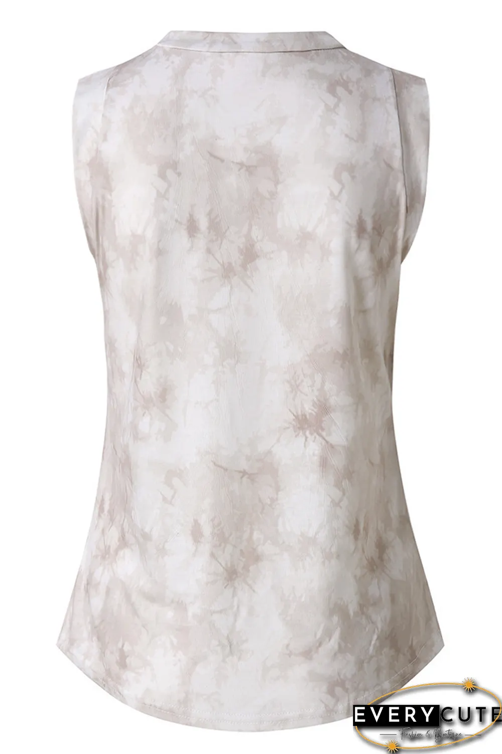Tie Dye Round Neck Sleeveless Top