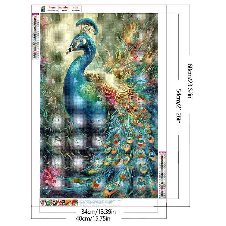 Diamond Art Club Indian Peafowl Discontinued Limited Edition DAC Round buy