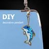 5pcs Dolphin Shape Key Chains DIY Diamond Painting Special Shape Full Drill