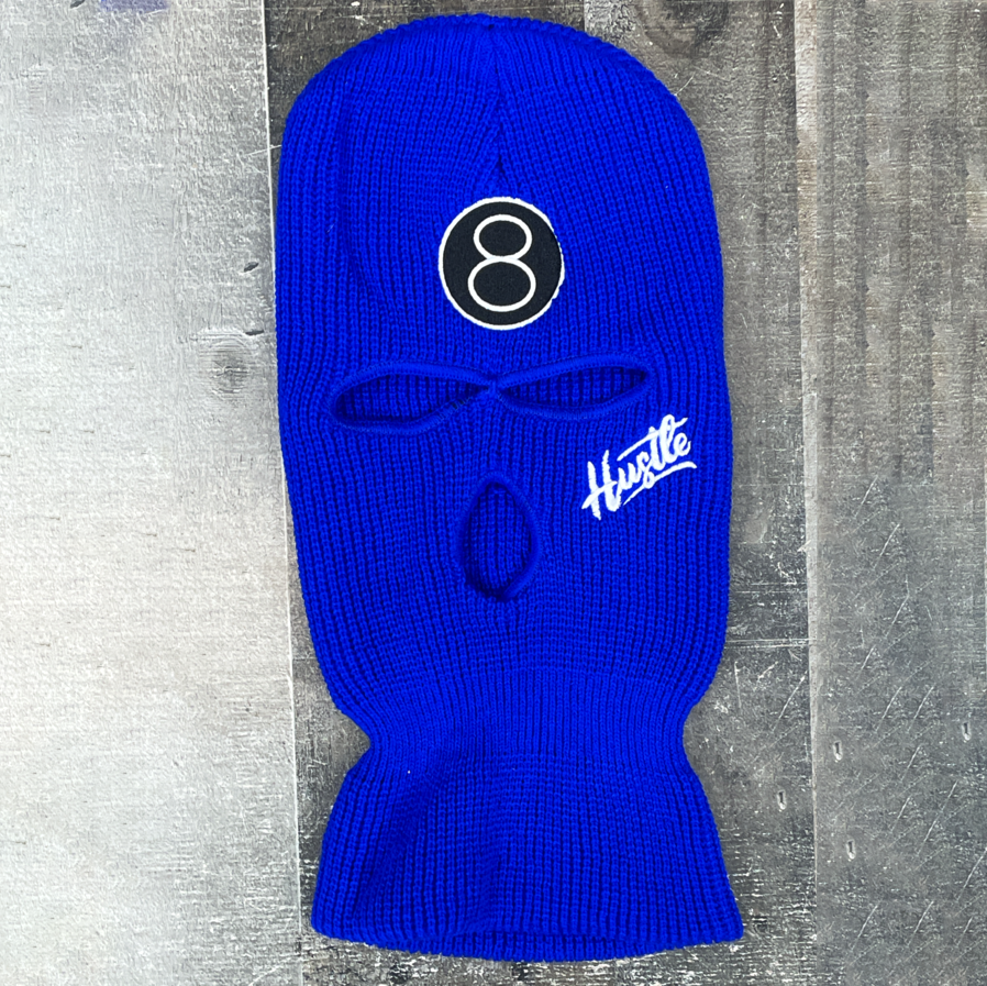 Street style billiards printed knitted mask hat
