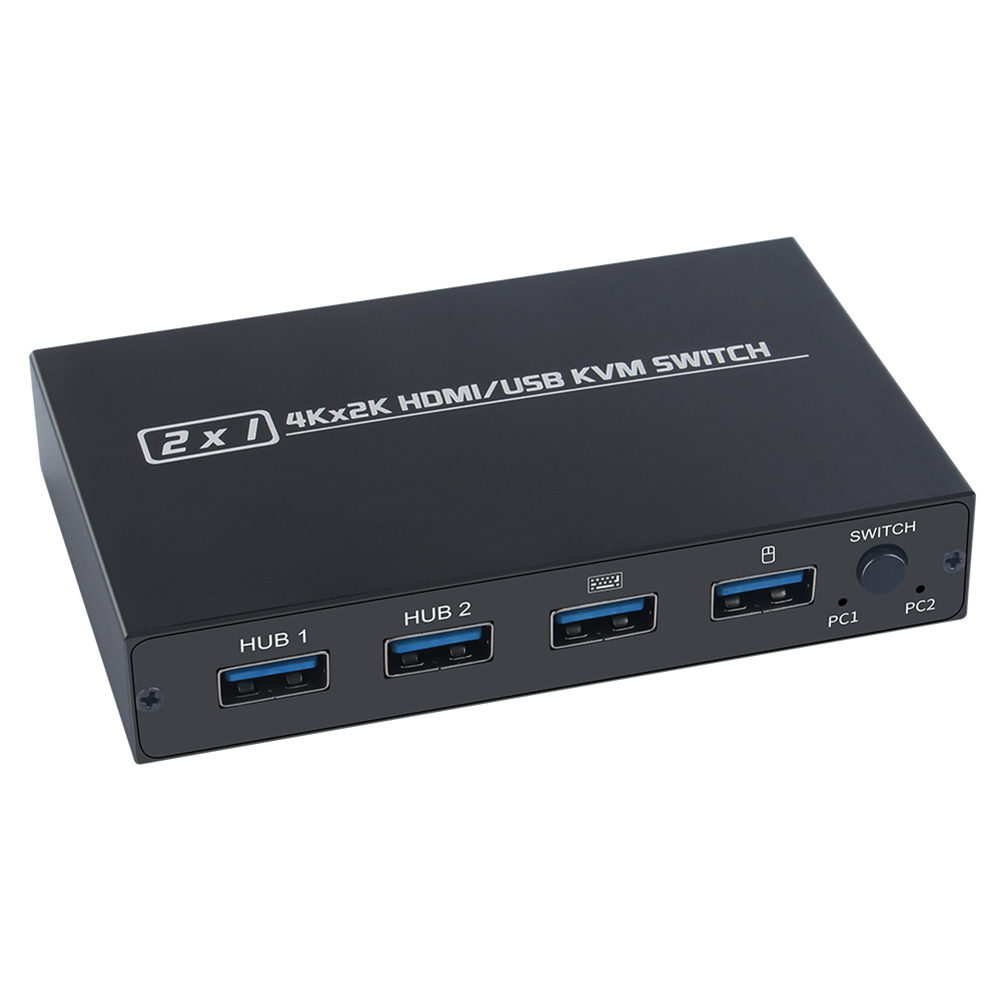 

2 Port HDMI-compatible USB KVM Switch 4kx2k Display Splitter for 2 PC Sharing Monitor, 501 Original