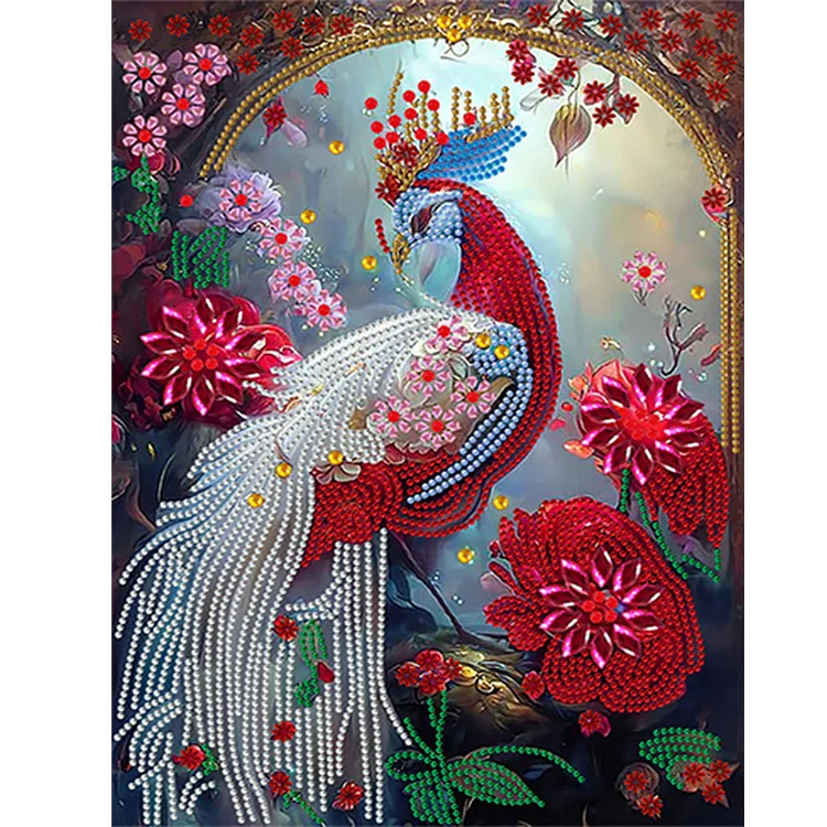Partial Special-Shaped Diamond Painting - Gorgeous Peacock 30*40CM