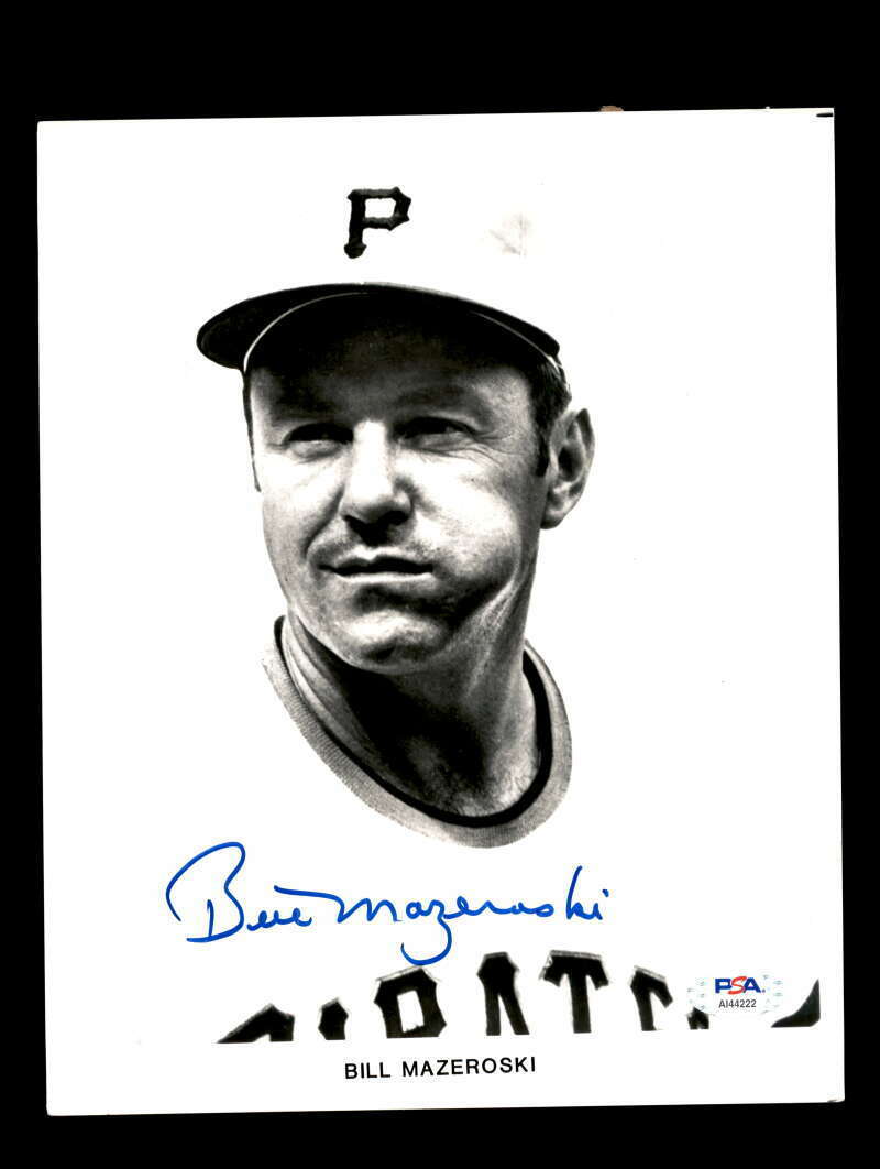 Bill Mazeroski PSA DNA Coa Hand Signed 8x10 Photo Poster painting Autograph