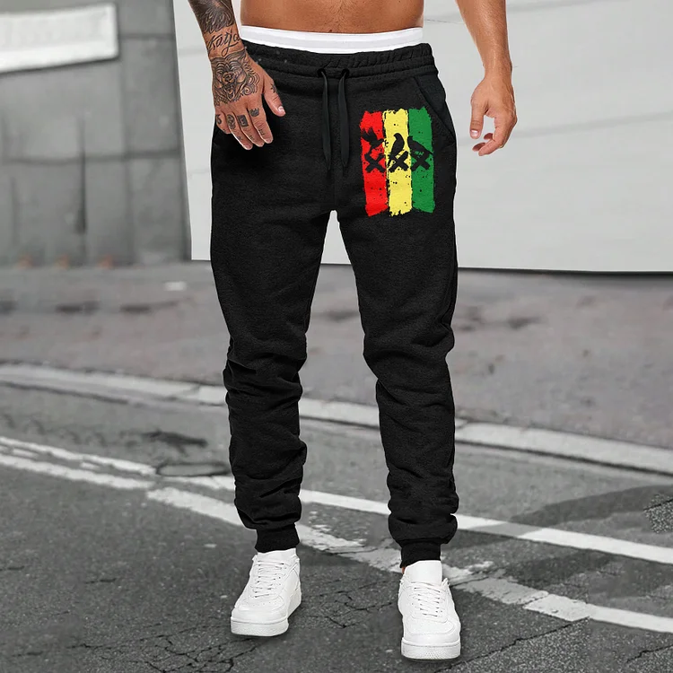 Wearshes Reggae Music Casual Sports Pants