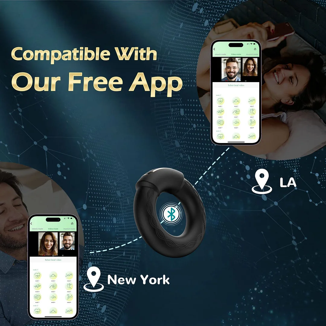 Heating Penis Ring Vibrator Sex Toys For Men