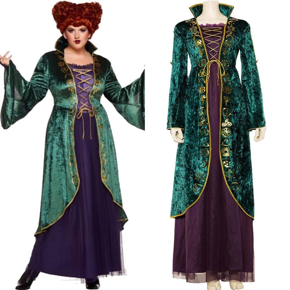 Hocus Pocus Winifred Sanderson Horror Film Cosplay Kostüm Mittelalter Kostüm