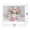 Teapot Rose-11CT Stamped Cross Stitch 50*37cm