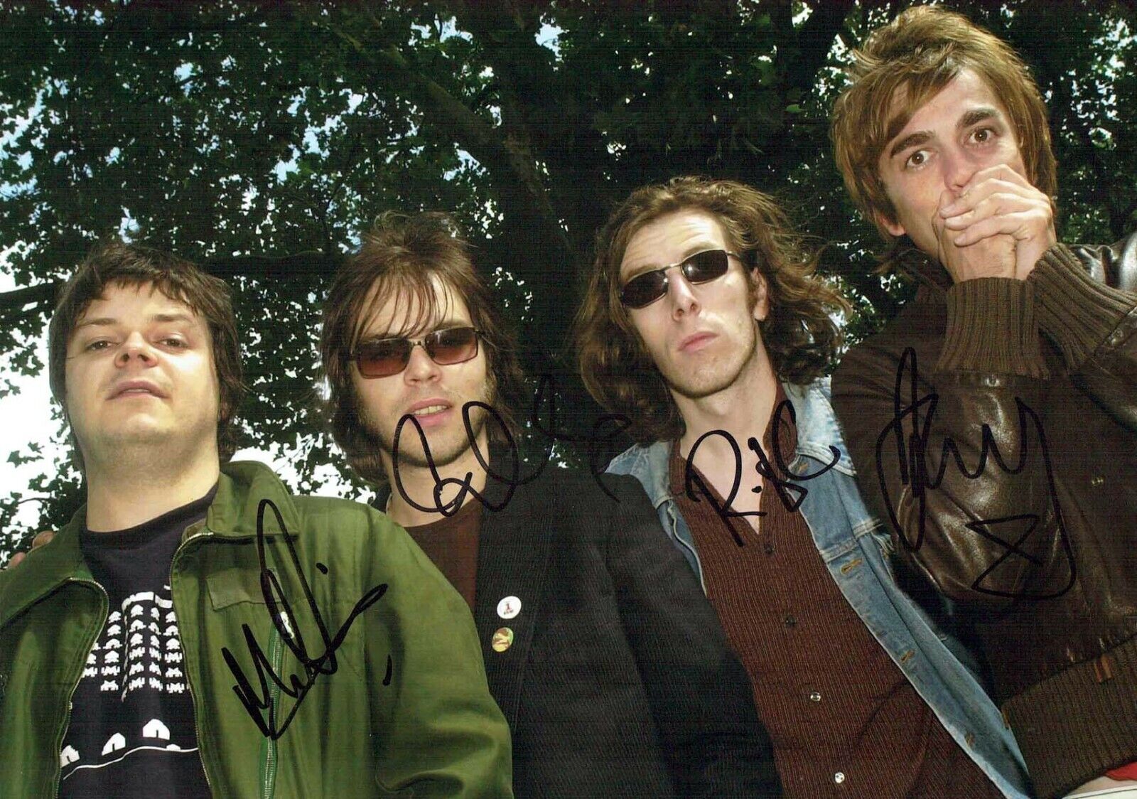 SUPERGRASS Rare Band SIGNED Autograph 12x8 Photo Poster painting AFTAL COA Gaz COOMBES