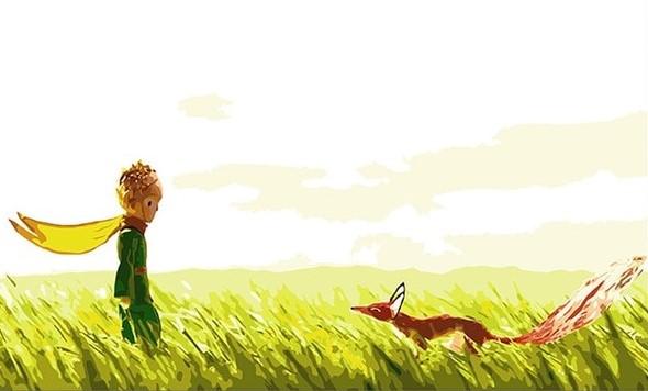 

Little Prince And Fox in Grassland – Paint By Numbers - 40*50CM, 501 Original