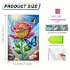 (US Local)DIY Special Shaped Butterfly Rose 50 Pages Diamond Painting Notebook Kit