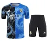 2025/2026 Real Madrid Pre-Match Training Black Blue Shirt+Shorts 1:1 Thai Quality