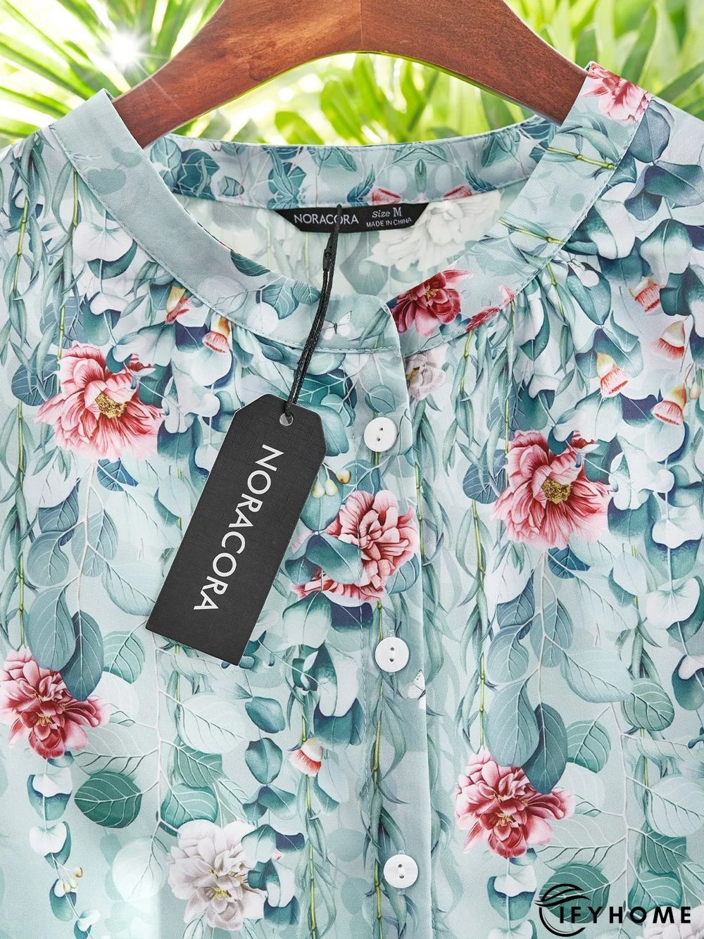 Casual Stand Collar Polyester Fibre Loose Blouses | IFYHOME