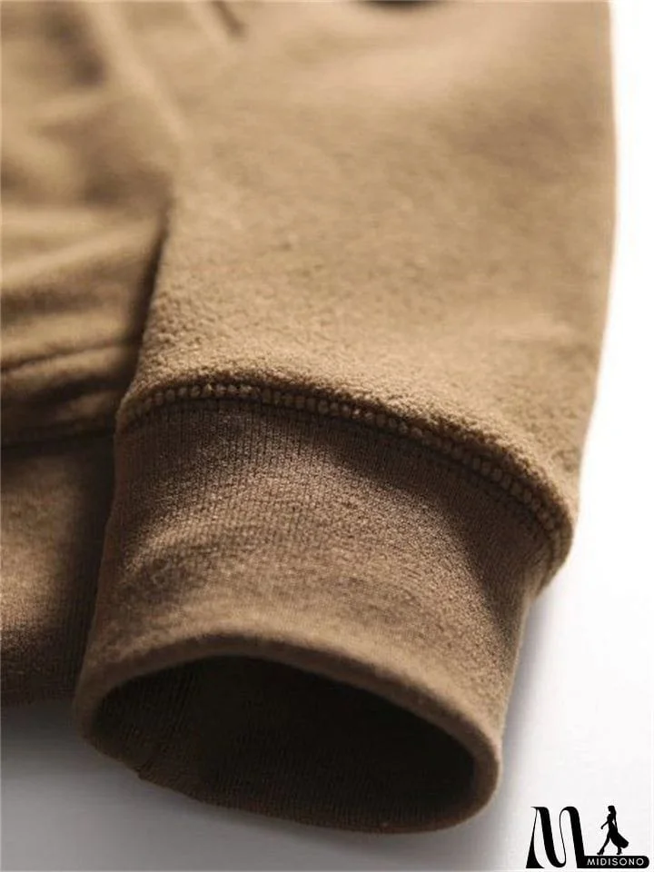 MidiSono - Men's Spring Stand Collar Long Sleeve Button Down Baseball Jacket