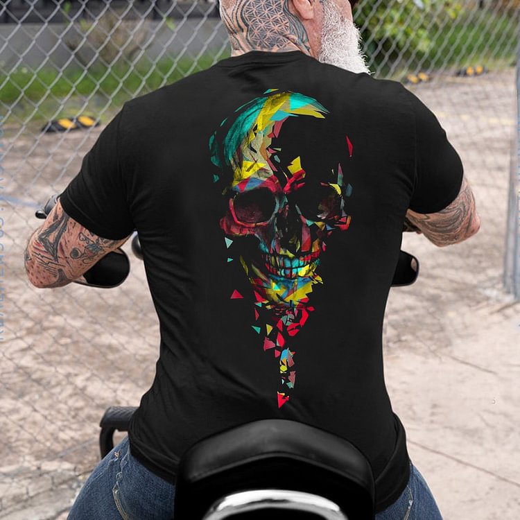Art Skull Print Men's T-Shirt