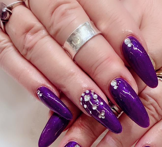 dark purple nail designs