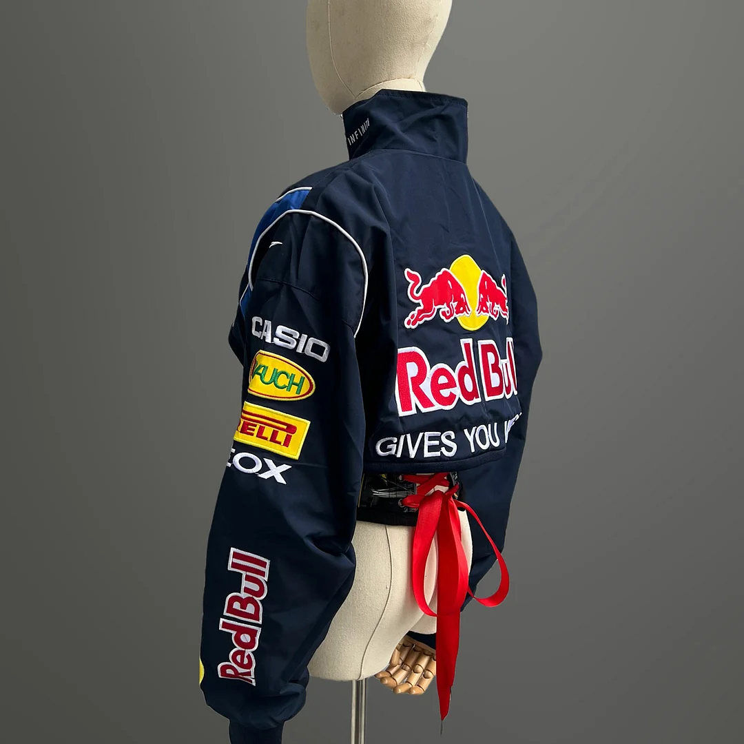 Women's Racing Print Suit Suspenders + Jacket Sexy Racing Girl Suit