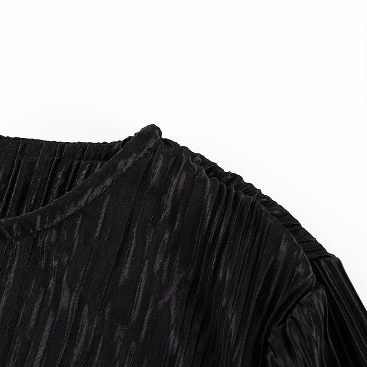 Ootddress Fashion Ruffled Lace-Up Long Dress Women Slim Long Sleeve Striped Pleated Party Dress Autumn 2025 Solid Gown Female Dress