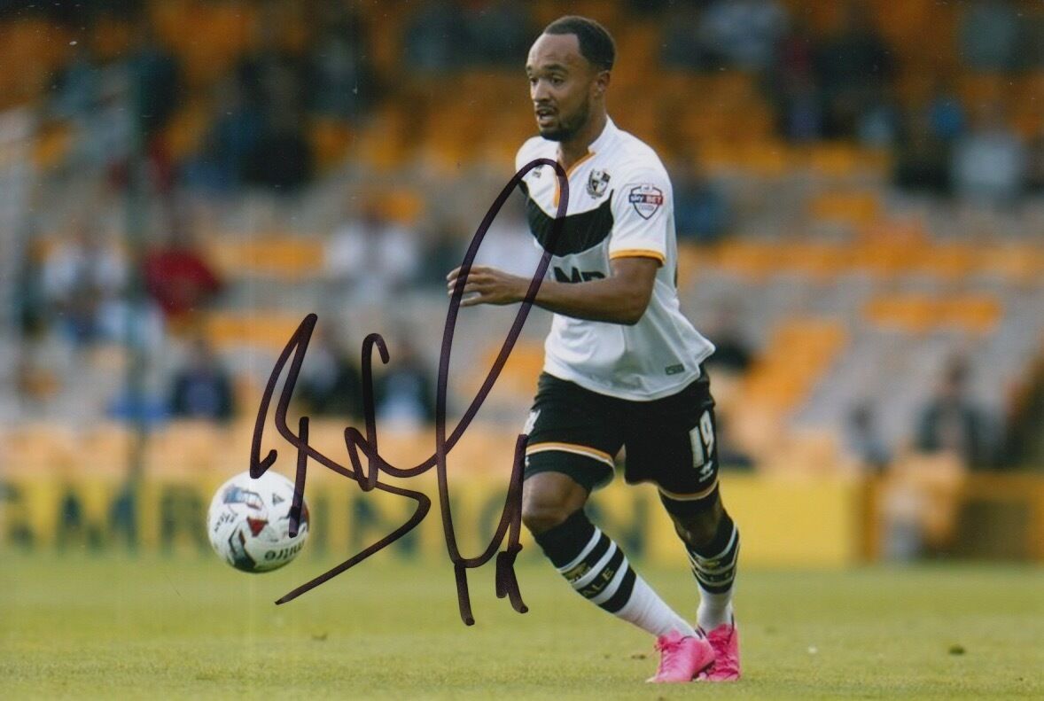 PORT VALE HAND SIGNED BYRON MOORE 6X4 Photo Poster painting 1.