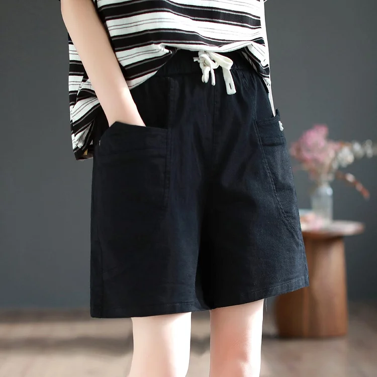 Women Summer Cotton Casual Shorts