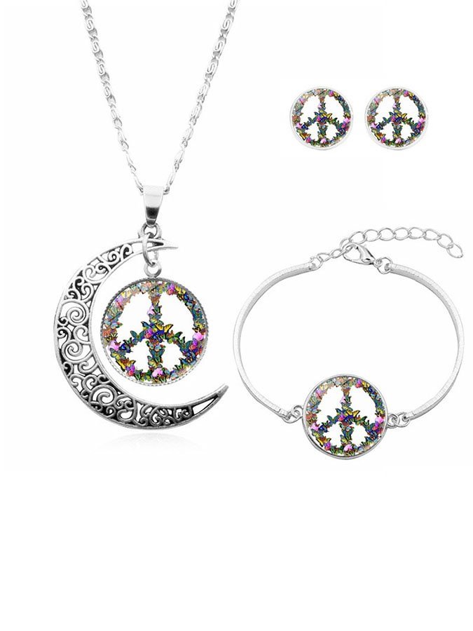 Rotating Moon Jewelry Set Of Three