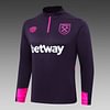 Joyfball 2024/2025 West Ham United Half-Pull Training Suit purple Football Shirt 1:1 Thai Quality