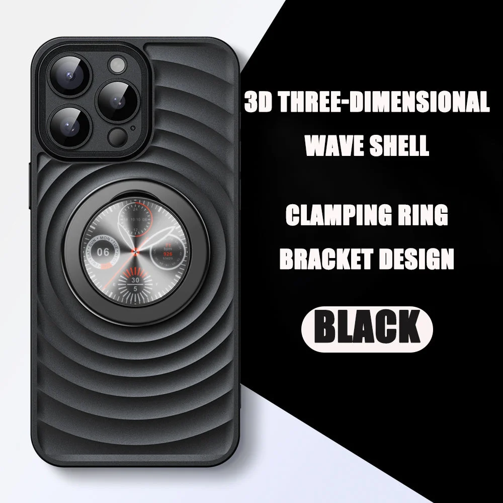 Suitable For iPhone14/15 Series Magnetic Attraction Corrugated Dial Holder Phone Case