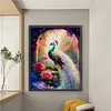 White Peacock Full Stamped Cross Stitch Kit 11CT 3-Strand 50x65cm Animal Series