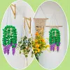 Wisteria Flower Beginners Crochet Kit, hanging basket Crochet Starter Kits with Step-by-Step Video Tutorials, Hanging Potted Plants Knitting Starter Pack for Beginners Decoration