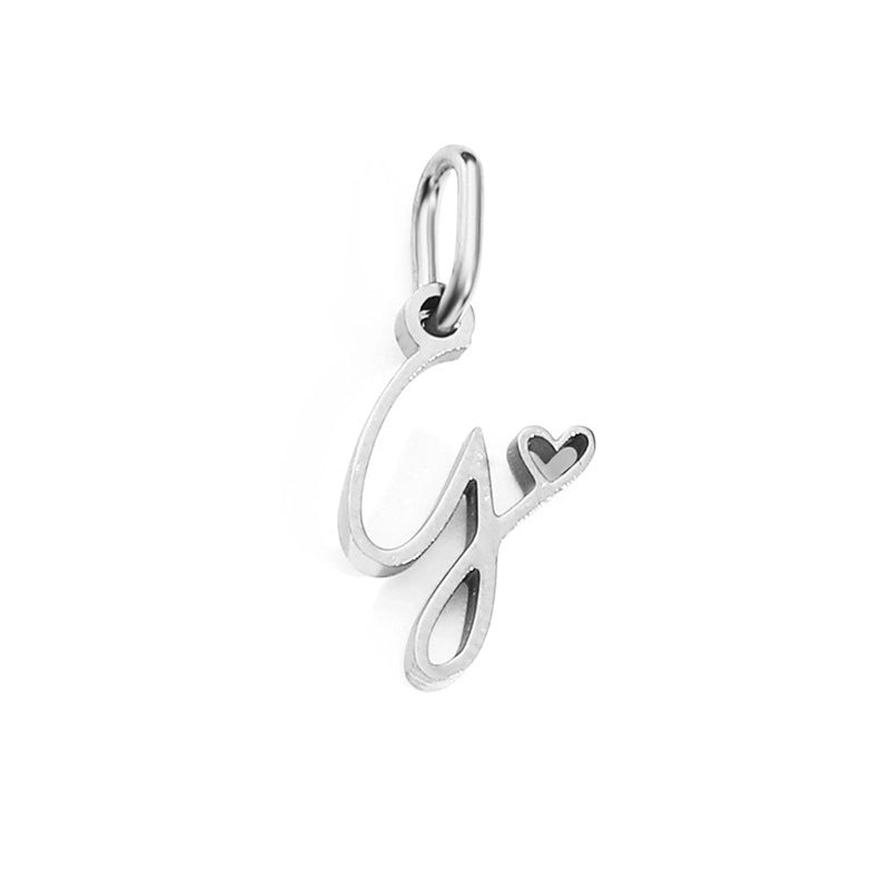 1 Piece Minimalist Letter Stainless Steel Plating Pendant Jewelry Accessories