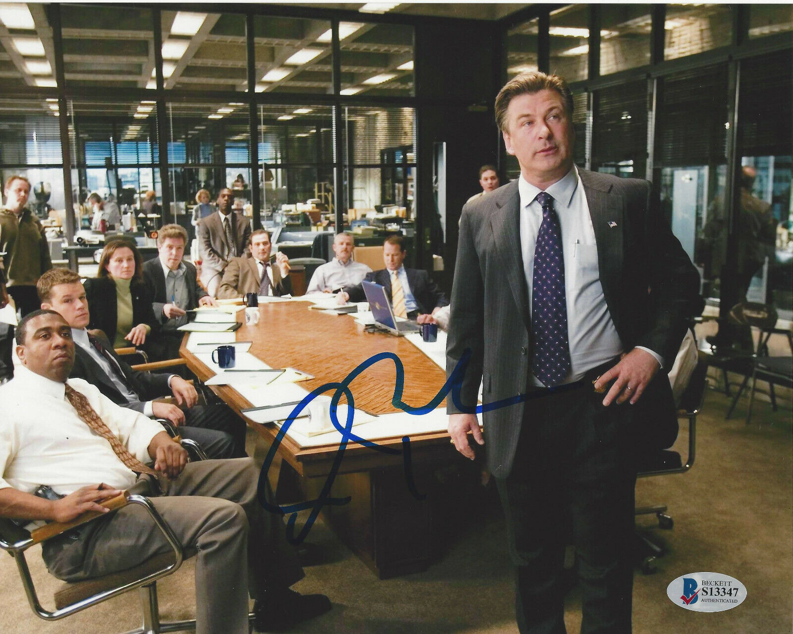 ALEC BALDWIN SIGNED THE DEPARTED 8X10 MOVIE Photo Poster painting 30 ROCK ACTOR BECKETT COA BAS