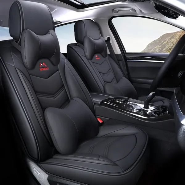 Car Cover Set Leather Full Surround Automobile Seat Covers Automotive Goods For Toyota Hyundai Kia Ford Mazda Golf